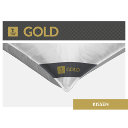 Spessarttraum Kissen Gold Füllung: 70% Gänsefedern/ 30% Gänsedaunen Bezug: 100% Baumwolle