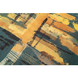Kayori Sakida Baumwolle-Satin Bettwäsche-Garnitur Farbe Petrol Größe 135x200 + 80x80 cm