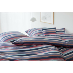 elegante Mako-Satin Bettwäsche-Garnitur Color Stripe