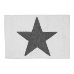 RHOMTUFT Deckelbezug STARS  45 x  50 cm weiß/edelstahl