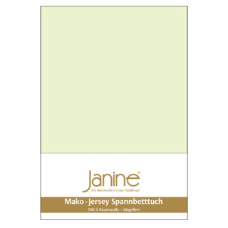 Janine JERSEY Spannbetttuch- 200 X 200 limone