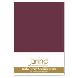 Janine JERSEY Spannbetttuch.  150 X 200 burgund