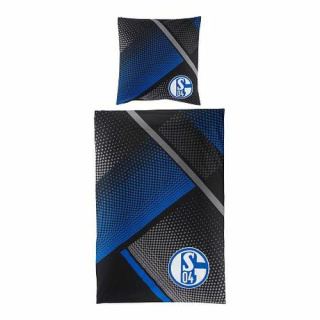 FC Schalke 04 Bettwäsche Grau Blau 135x200cm