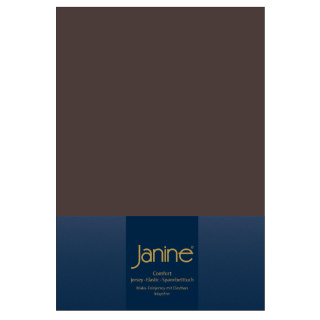Janine ELASTIC Spannbetttuch.  150 X 200 dunkelbraun