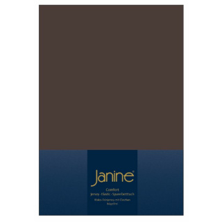 Janine ELASTIC Spannbetttuch.  150 X 200 dunkelbraun