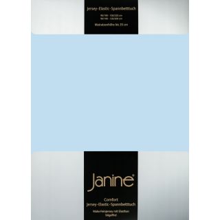Janine JERSEY Spannbetttuch- 5002 200 X 200 hellblau