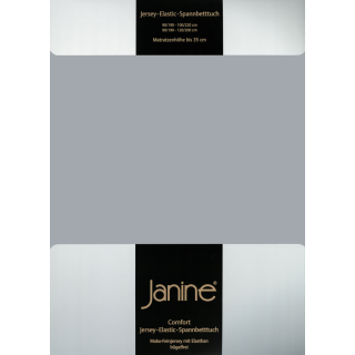 Janine JERSEY Spannbetttuch 5002 100 X 200 platin
