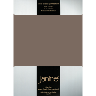 Janine JERSEY Spannbetttuch 5002 100 X 200 cappuccino