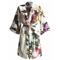 Essenza Satin-Kimono Fleur Größe M, Farbe Ecru
