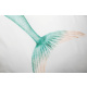 Snurk Baumwollbettwäsche Mermaid 135 x 200 cm+ 80 x 80 cm Farbe weiss mit Fotodruck