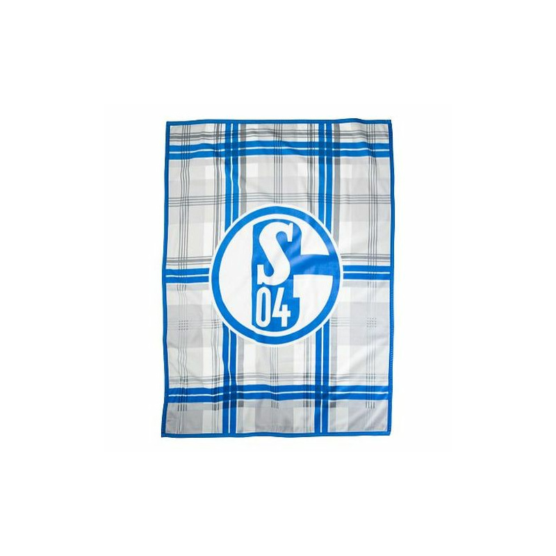 FC Schalke 04 Decke allover geprägt 150 x 200 cm grau 